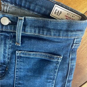 GAP vintage slim mid rise 27/4 petite denim